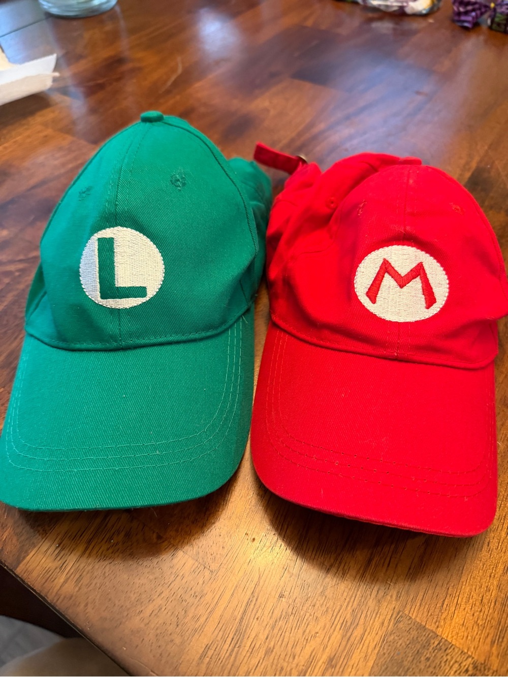 Nintendo-Inspired Adult Hat Set Mario Brothers Costume Halloween Luigi
